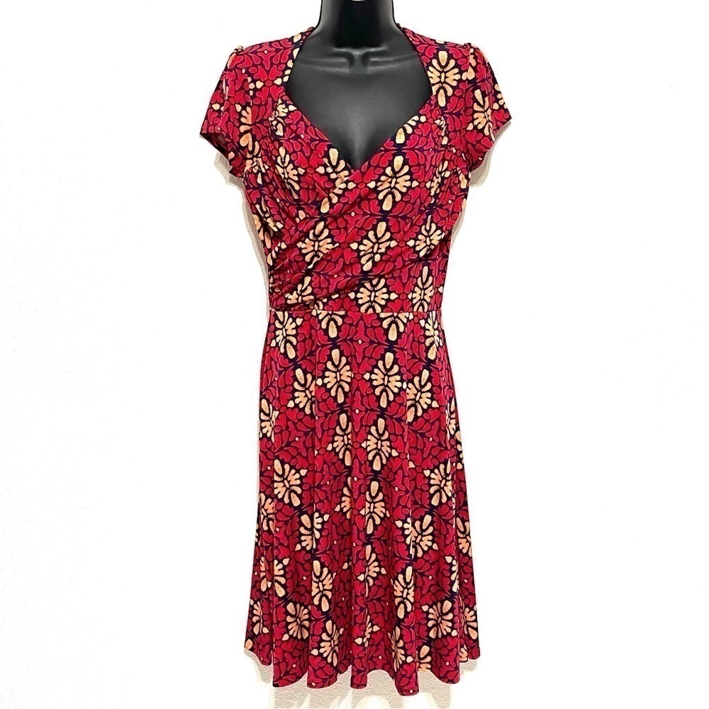 NWOT Stitch Fix Loeta Red Lula Jersey Woman Dress Size M